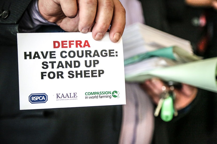 Campaigners handed their postcards to Defra