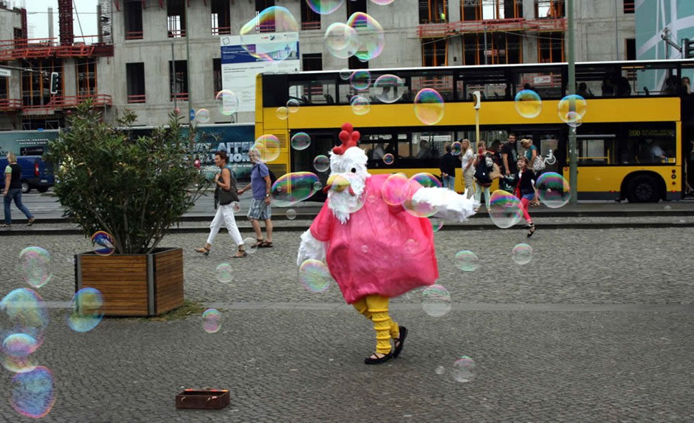 Rosa amongst the bubbles in Berlin