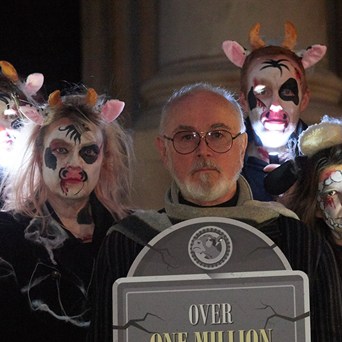 A spooky petition hand in to #StopLiveTransport