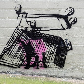 Birmingham street art stunt highlights misleading labelling of meat and dairy products