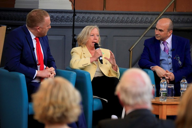 Deborah Meaden addressing the audience