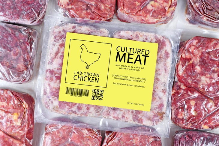 Image of lab grown chicken packaged product