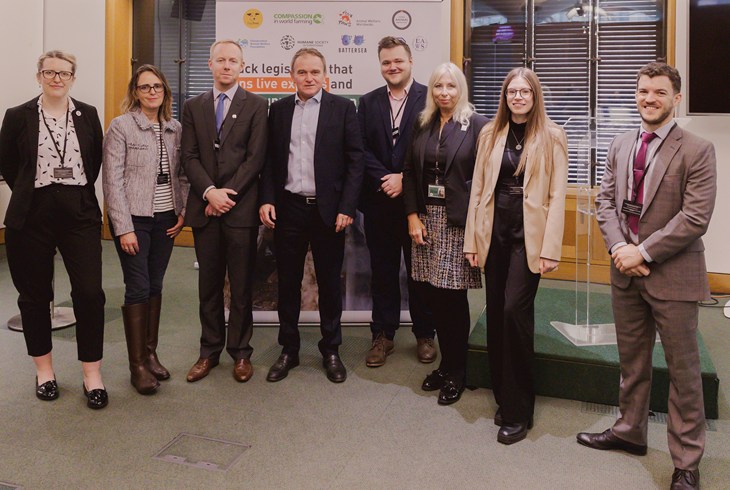 George Eustice MP with staff from NGOs at Parliamentary walk-in event
