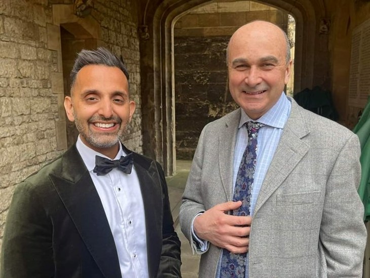 Dr Amir Khan with Philip Lymbery at The Oxford Literary Festival